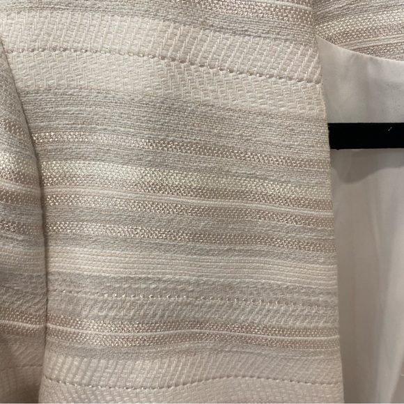 Melanie Lynn White & Cream Summer Jacket 3/4 Sleeves Size 14 - Picture 6 of 6